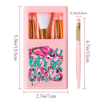 Personalized Let's Go Girls Western Style Makeup Brush Travel Storage Box Set with Name Birthday Wedding Gift for Friends Cowgirls
