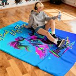 Personalised My Beat My Flow Colour Gradient Graffiti Street Dance Silhouette Soft Throw Blanket with Name Birthday Christmas Gift for Dancers