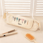 Personalized Birth Flower Bouquet Hair Tools Portable Travel Bag with Name and Heat Resistant Mat Travel Essentials Gift for Women