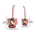 Gepersonaliseerde patriottische brandweerman Amerikaanse vlag Ornament met naam verjaardag waardering pensioen Gift voor brandweerlieden reddingswerkers