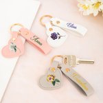 Portachiavi personalizzato in pelle PU a forma di cuore con nome accessorio festa di nozze regalo per donne e damigelle
