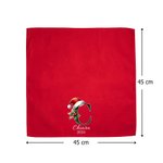 Tovagliolo riutilizzabile in 100% cotone personalizzata con nome accessorio natalizio regalo di Natale per famiglia