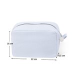 Borsa da trucco personalizzata con personaggio animato e nome tessuto a nido d'ape grande capacità regalo per donne