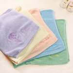 Personalised Multi-Color Embroidered Birth Flower Soft Baby Blanket with Name Birthday Christmas Gift for Newborn Dad Mom