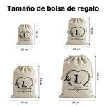 Bolsa de regalo personalizada con flor de nacimiento inicial y nombre regalo de cumpleaños aniversario y Navidad para familia y amigos