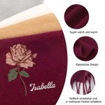 Personalisierter Schal mit Geburtsblumen Namen Weiches Warmes Winter Accessoire Weihnachten Jahrestag Geburtstag Geschenk für Damen Herren