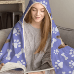 Personalized Multicoloured Pet Photos Soft Hooded Blanket with Name Home Decor Birthday Christmas Gift for Pet Lovers