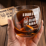 Personalised Vintage Guitar Anchor Whiskey Glasses with Laser Engraved Name Birthday Father's Day Christmas Gift for Grandpa Dad Whiskey Lover