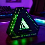 Support de téléphone LED multicolore personnalisé avec télécommande Texte et lettres Décoration de bureau pour salle de jeux Cadeau pour les amateurs de jeux