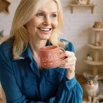 Personalised Line Art Style Dog Cat Character Design 12 oz Ceramic Mug with Handle and Name Memorial Gift for Pet Lovers Friends