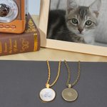 Personalised Hand-Drawn Watercolour Miniature Pet Photo Painting Necklace Birthday Memorial Christmas Gift for Pet Lovers Owners