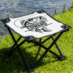 Personalized Realistic Fish Pattern Folding Fishing Stool with Name Outdoor Activities Camping Gift for Fishing Enthusiasts