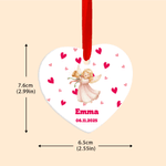 Personalised Christmas Angel Christmas Ceramic Ornament with Name and Date Tree Home Decor Christmas Gift for Family Friends