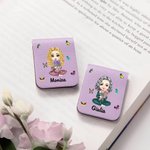 Segnalibro magnetico personalizzato con personaggio design con farfalle regalo per amanti dei libri