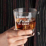 Personalised Vintage Guitar Anchor Whiskey Glasses with Laser Engraved Name Birthday Father's Day Christmas Gift for Grandpa Dad Whiskey Lover