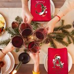 Tovagliolo riutilizzabile in 100% cotone personalizzata con nome accessorio natalizio regalo di Natale per famiglia