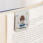Segnalibro magnetico personalizzato con personaggio design con farfalle regalo per amanti dei libri