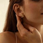 Personalised Romantasy Birthstone Gingerbread Man Stud Earrings Christmas Birthday Anniversary Gift for Woman