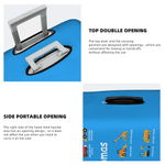 Personalised Multicolor Construction Lorry Travel Luggage Cover Fits 18-32 Inches Suitcase with Name Travel Accessories Birthday Gift for Boys Girls