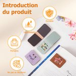 Marque-page Magnétique en Cuir PU Personnalisé avec Initiale Nom et Personange Cadeau Anniversaire pour les Amoureux des Livres