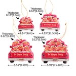 Personalised Cute 1-12 Gingerbread Men Family Christmas Ornament with Names and Year Christmas Tree Decor Holiday Gift for Family