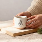 Personalised Line Art Style Dog Cat Character Design 12 oz Ceramic Mug with Handle and Name Memorial Gift for Pet Lovers Friends