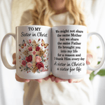 Personalised  Cross Floral Bible Verses 11 oz 15 oz Ceramic Coffee Mug with Name Birthday Baptism Gift for Christians Women