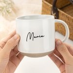 Personlig flerfärgad keramik kaffemugg 355 ml med gravyr perfekt för hem kontor eller som födelsedagspresent till familj vänner och kollegor