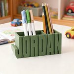Personalized 3D-Printed Pen Holder with Name and 2 Compartments Back to School Birthday Christmas Gift for Teacher Student