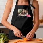 Personalized Snowman Elk Photo Adjustable Apron with Name and Pocket Cooking Handcraft Activities Autumn Birthday Christmas Gift for Friend Family