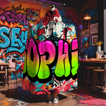 Personalised Graffiti-Style Multicolor Hooded Blanket with Name  Home Decor Birthday Christmas Gift for Teenagers Friends Graffiti Lovers