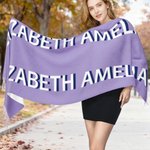 Personalisierte Schatten Name Multicolor Soft Warm Tassel Schal Jahrestag Winter Geburtstag Geschenk für Frauen Männer