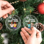 Personalized Me and My Besties Acrylic Hanging Ornament with Name Tree Decoration Christmas Gift for Sisters Besties