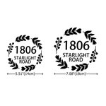 Personalised Set of 4 Floral Circle Wheelie Bin Stickers with Street Name and House Number Housewarming Birthday Gift for Family Friends