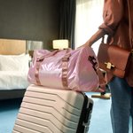 Personlig vattentålig Weekendbag med axelrem och skoavdelning perfekt resepresent till tjejer och kvinnor