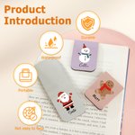Marque-page magnétique en cuir PU personnalisé avec nom Cadeau de Noël pour les rats de bibliothèque amoureux de la lecture