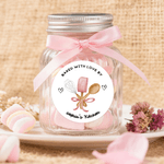 Personalised Baked with Love Self-Adhesive Waterproof Stickers with Text Gift Decor Baking Party Favor for Cooking Lover