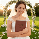 Personalized Letters to the Bride Couple A5 Journal Notebook with Name and Date Wedding Anniversary Gift for Bride Couple