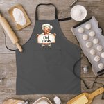 Personalizzato Cartoon Chef Personaggio grembiule regolabile con nome e tasca Cucina inaugurazione ristorante regalo per gli uomini chef