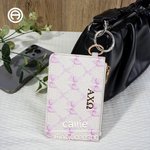 Personalized Bow Tie Heart Design Key Pouch with Sorority Name Bid Day Sorority Initiation Gift for Friends Girls | Callie × Affinity Licensing