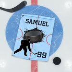 Personalized Character Silhouette Sports Towel with Name Number and Hanging Clip Game Day Birthday Gift for Sports Lovers