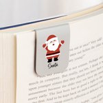 Marque-page magnétique en cuir PU personnalisé avec nom Cadeau de Noël pour les rats de bibliothèque amoureux de la lecture