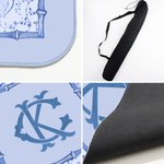 Alfombrilla de Mahjong personalizada con monograma de flores azules y blancas y bolsa de almacenamiento Accesorio de juego Regalo de cumpleaños navideño para los amantes del Mahjong