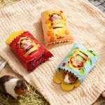 Personalized Cute 3D Cartoon Avatar Potato Chips Guinea Pig Photo Tunnel Non-toxic Soft Felt Cuddle Sack with Name Gift for Guinea Pig Lover