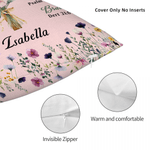 Personalised Birth Flower Cross God Says I Am Soft Cushion Cover with Name  Home Decor Baptism Christmas Gift for Famlily Friends Christians