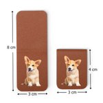 Marcapáginas magnético personalizado con retrato minimalista de mascota de cuero PU regalo de cumpleaños y Navidad para amantes de mascotas