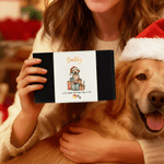 Personalised Cute Christmas Hat Dog Gift Box with Name Christmas Gift for Dog Owner