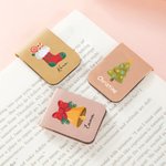 Marque-page magnétique en cuir PU personnalisé avec nom Cadeau de Noël pour les rats de bibliothèque amoureux de la lecture
