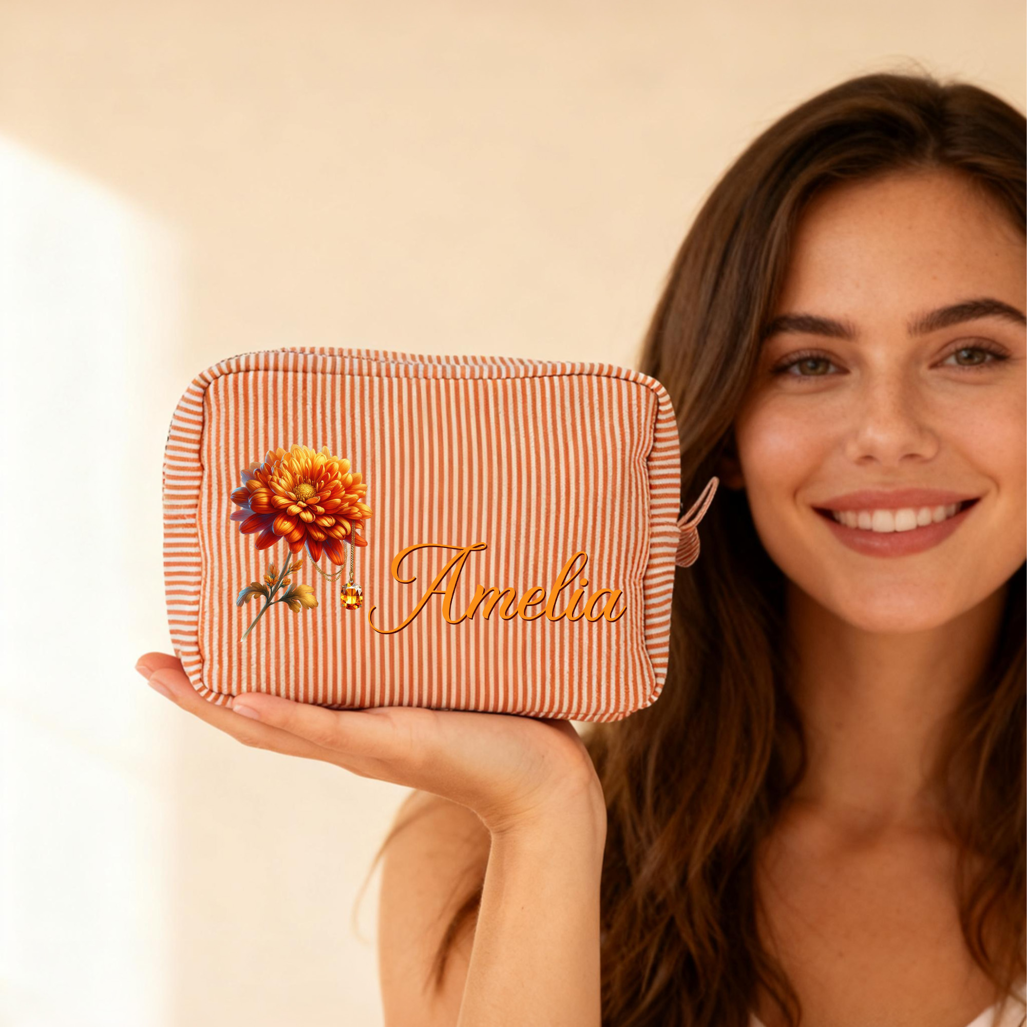 Personalizzato Cartoon moda Y2K ragazza colorato viaggio mappa borsa per il trucco con il nome