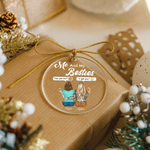 Personalized Me and My Besties Acrylic Hanging Ornament with Name Tree Decoration Christmas Gift for Sisters Besties